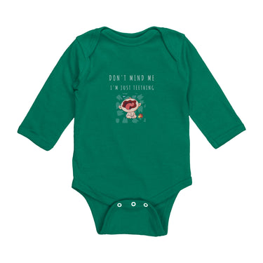 Don't Mind Me - I'm Just Teething - Long Sleeve Onesie - DC - Colored Image